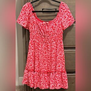 Rewind Floral Red Women's dress Medium